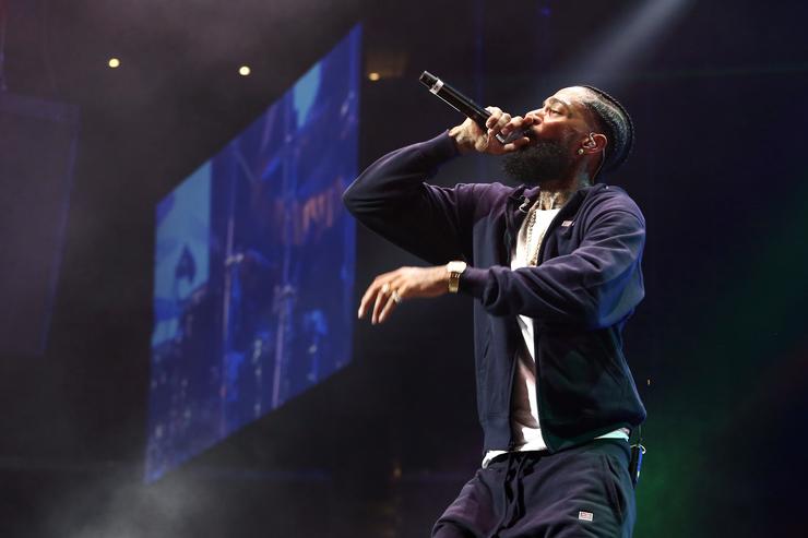 Kanye West Pays Tribute To Nipsey Hussle At Church