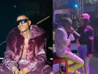 Musa Keys gets a lap dance from fan while preforming on stage (Video)